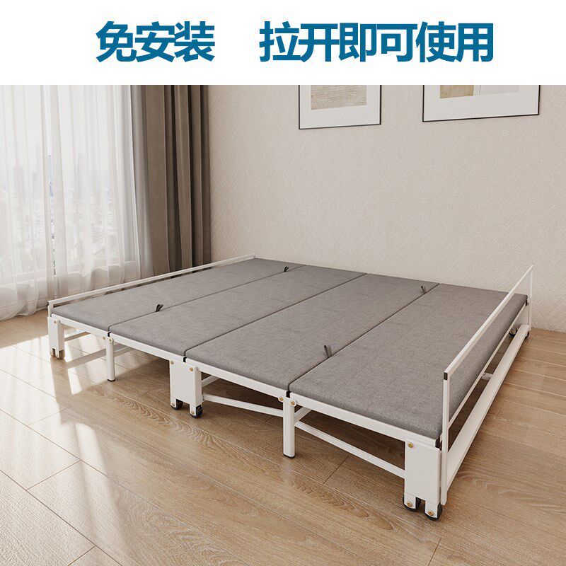 家用折叠床小空间隐形床多功能双人四折床午休隐藏床简易午睡床
