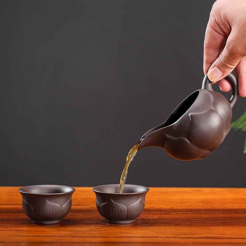 紫砂半自动茶具套装懒人功夫泡茶盖碗个性家用泡茶神器茶具配件