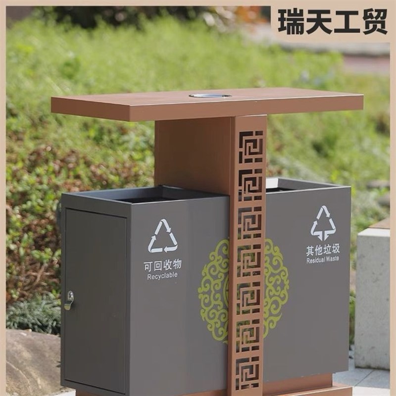 户外垃圾桶环卫垃圾箱户外果皮箱不锈钢垃圾桶大容量室外家用定制