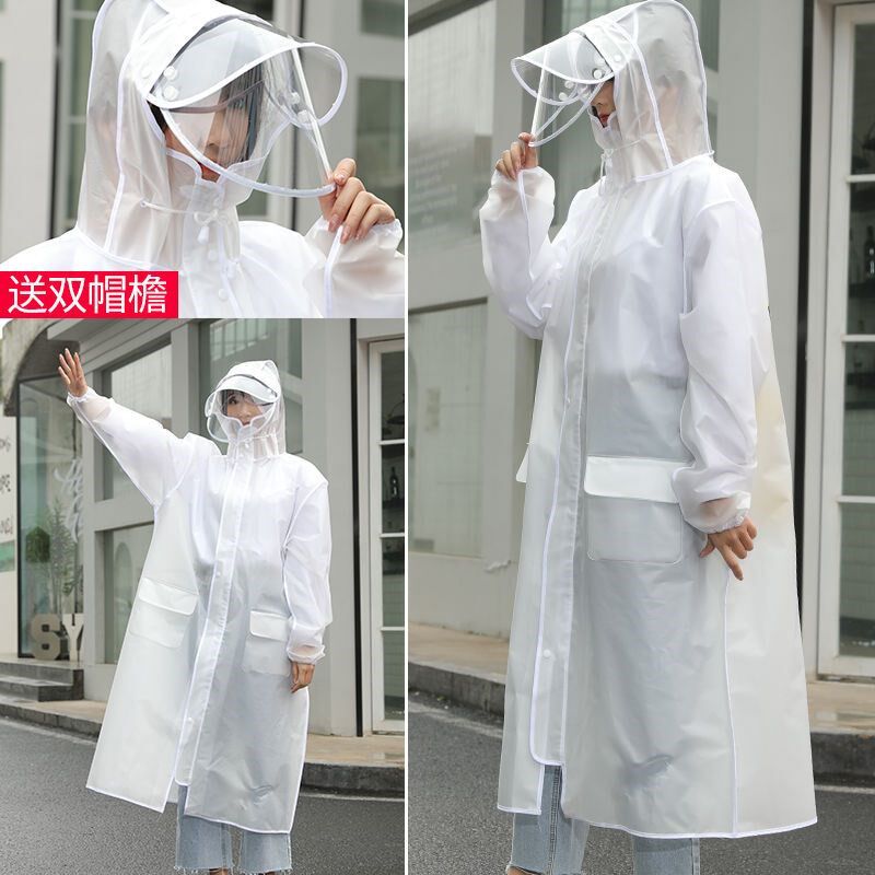 新款雨衣挡雨面罩女成人长款全身时尚男加大加厚单人徒步透明防护