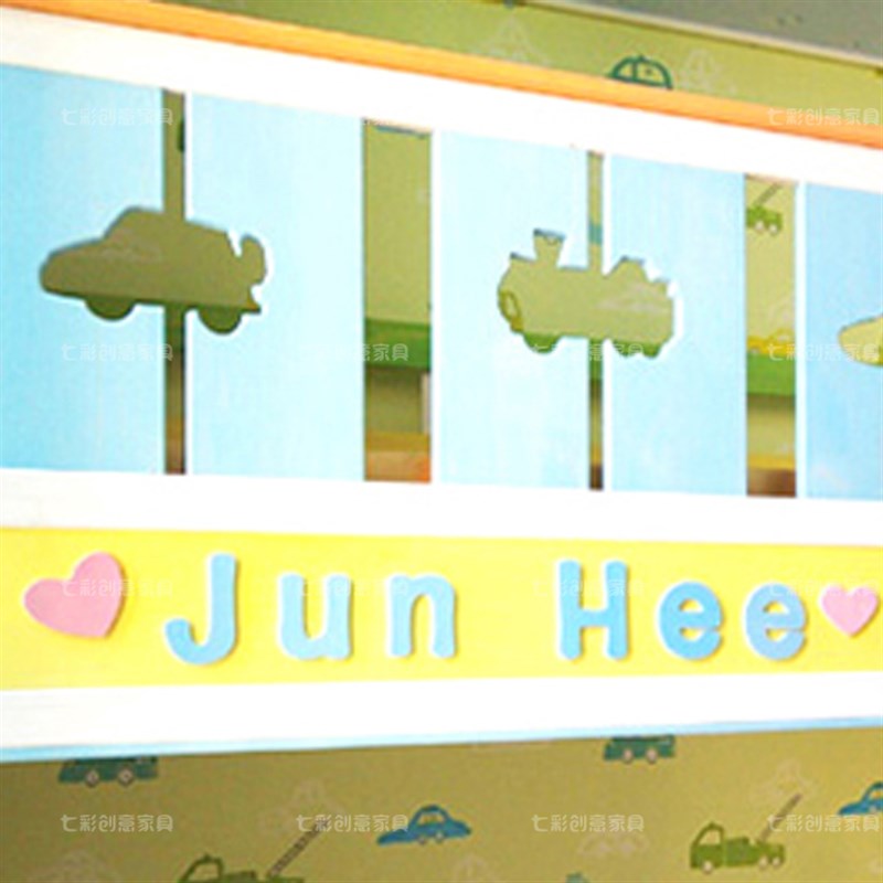 带护栏实木儿童床单层高架床带楼梯柜储物柜欧式家具男孩女孩床