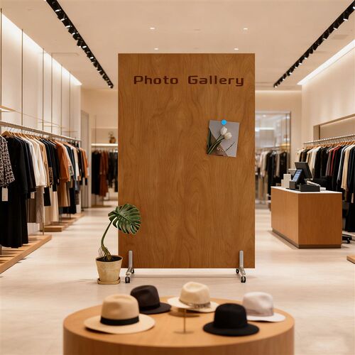 桦木海洋板屏风隔断买手店v玄关遮挡服装店摄影室装饰可移动屏风