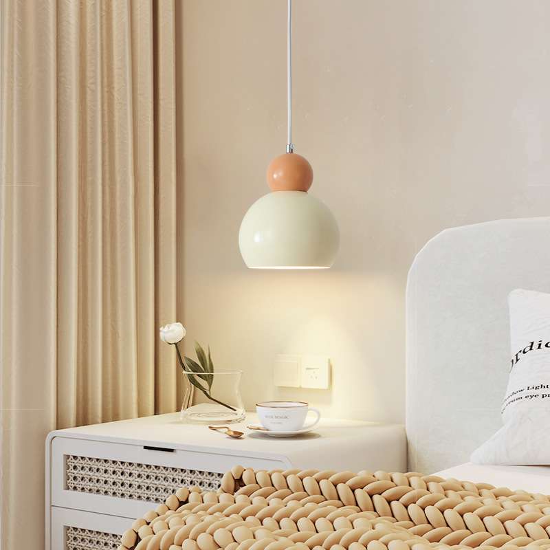 床头吊灯简约现代创意奶油风婚房卧室灯具温馨高级儿童房间小吊灯
