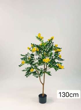 仿真槐花树 黄花叶槐花树 园林工程造景家居装饰仿真绿植