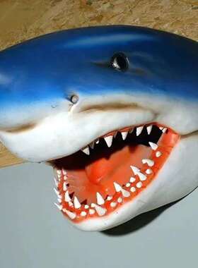 Great White Shark Garden Art鲨鱼摆件鲨鱼树脂摆件大白鲨艺术品