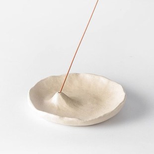 侘寂风线香香插家用复古中式 檀香高级创意喷点底座托盘中古摆件