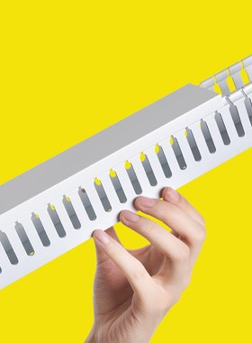 塑料PVC线槽阻燃配电箱柜U形型理走行线槽灰白色2030*40*50*60*80