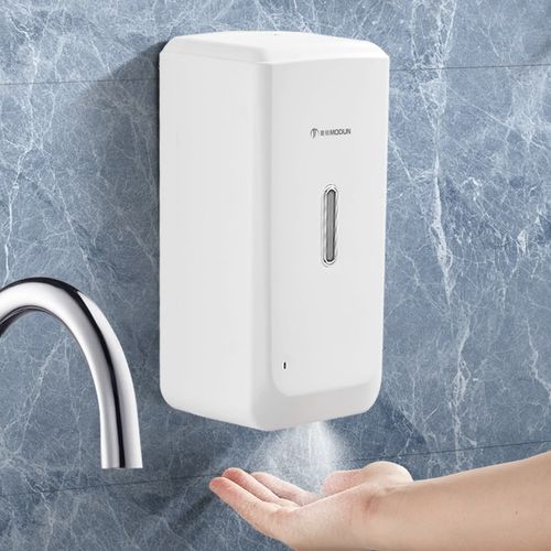 莫顿手部自动感应酒精消毒喷雾器卫生间壁挂式幼儿园电梯净手液机