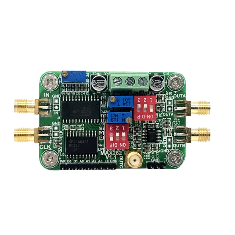 MAX262模块 程控滤波器 截止频率与Q可K编程 低通高通带通带阻全