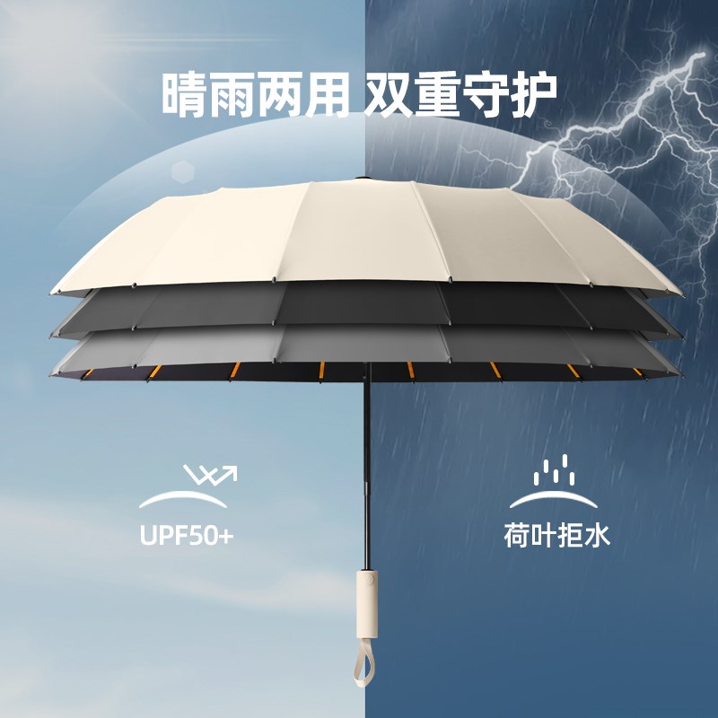 384骨自动雨伞加大加厚加固男士大号雨伞学生上学晴雨两用伞