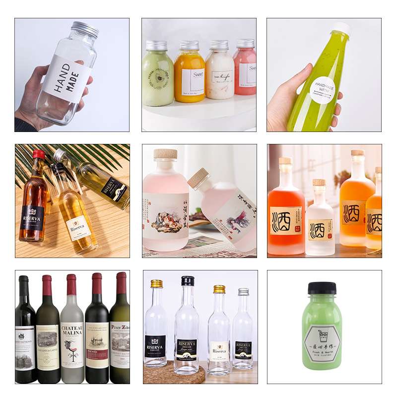 Semi-automatic fruit juice round bottle labeling machine