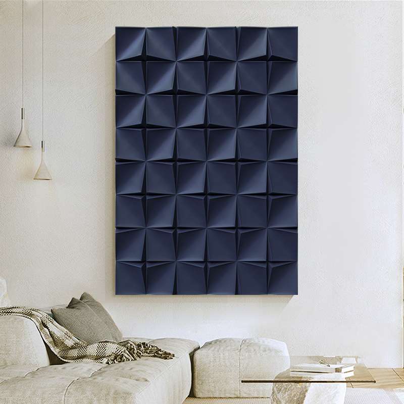 现代轻奢入户玄关装饰画3d立体浮雕过道走廊竖壁画样板间客厅挂画图片