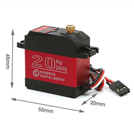 DS3218MG 数字舵机  20KG大扭矩 180度金属齿轮 机械臂配件伺服器