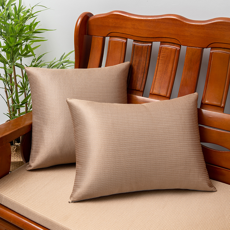 夏季冰丝实木沙发坐垫现代中式沙发坐垫海绵亚麻纯色防滑垫可拆洗