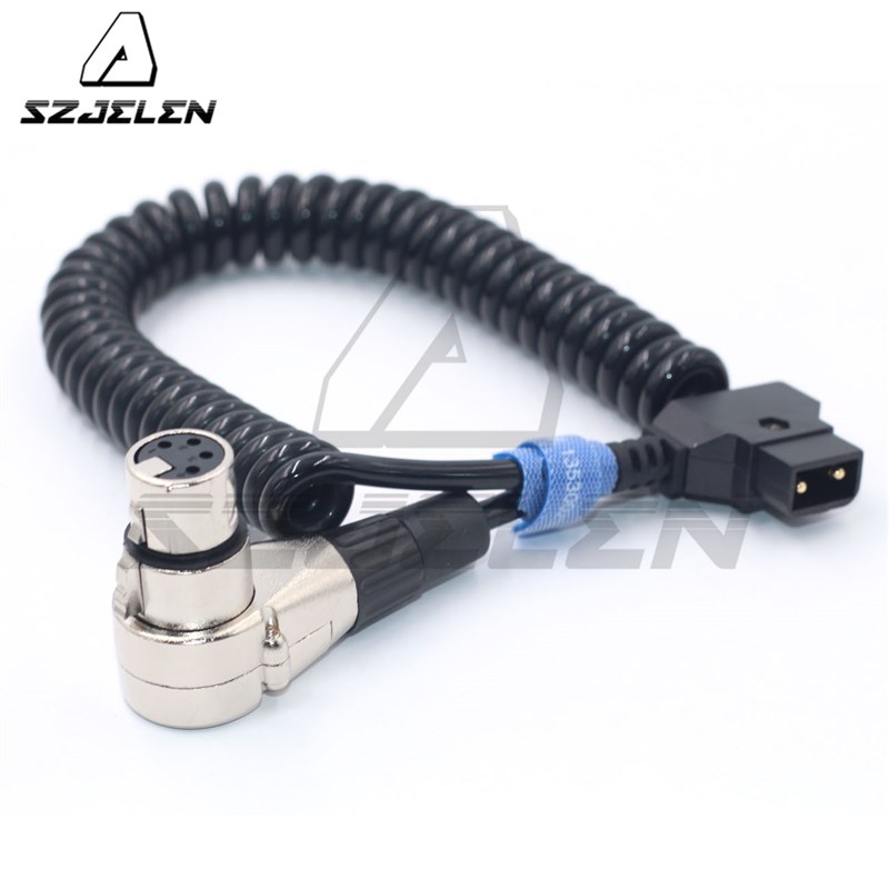 DTAP B口转卡农4针母弯头,安东电源线插头转XLR 4针,大监供电线