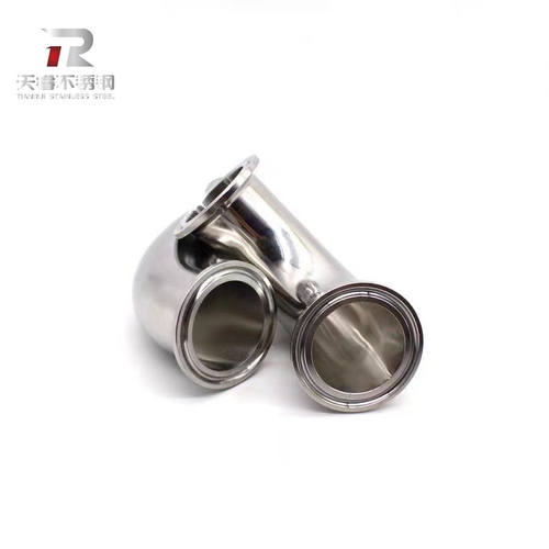 304/316L不锈钢卫生级快装弯头90度卡箍式卡盘弯管卡扣直角弯