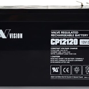 VISION威神蓄电池CP12120 12V12AH铅酸免维护电池UPS EPS医疗照明