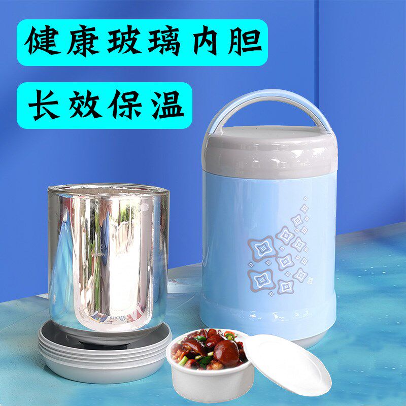 玻璃内胆保温饭盒桶瓶超长u保温便携提锅学生成人双层大容量带老