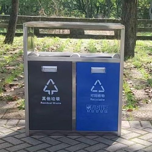 户外分类垃圾桶不锈钢室外环卫果皮箱大号现货二三四分类垃圾箱