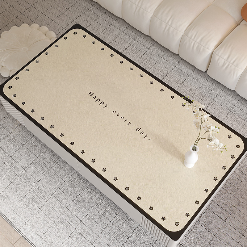 茶几桌布免洗防水防油现代高级感羊皮纹桌垫客厅餐桌垫Y家用茶几