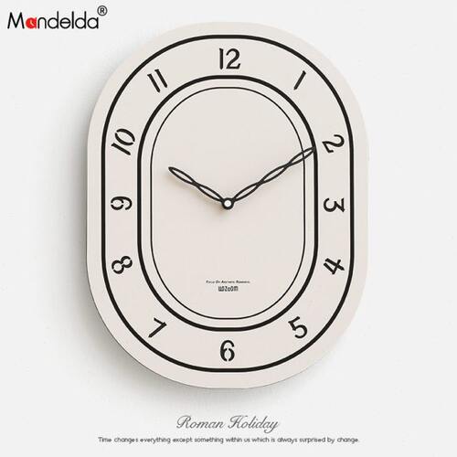 Mandelda免打孔北欧挂钟家用客厅钟表挂墙时尚装饰简约现代时钟