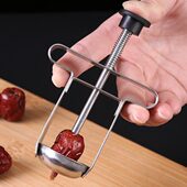 去红枣核神器304不锈钢通用干枣脱壳工具按压式 挖大小奶枣胡机器
