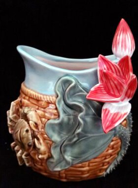 陶瓷莲藕螃蟹摆件家居玄关招财客厅摆设水培养植物绿箩富贵竹花瓶