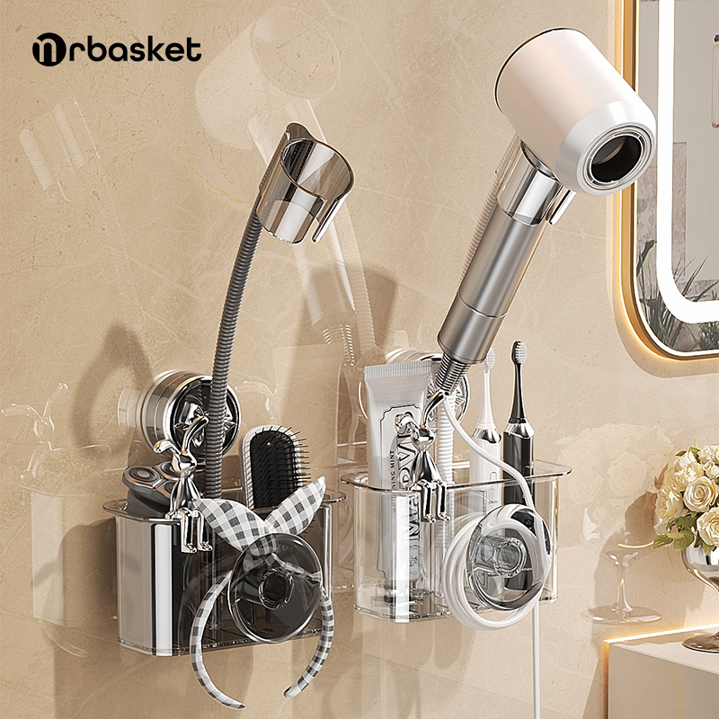 吸盘懒人吹风机支架解放双手风筒置物架免打孔浴室U电吹风收纳挂