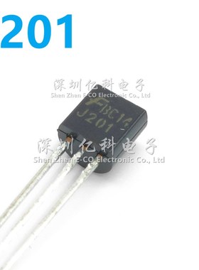 进口原装J201 2SJ201 N沟道结型场效应管JFET 40V 50mA 直插TO-92