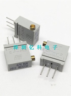 进口美国BI精密多圈可调电阻/电位器67XR20LF 20R 67X 3296X 侧调