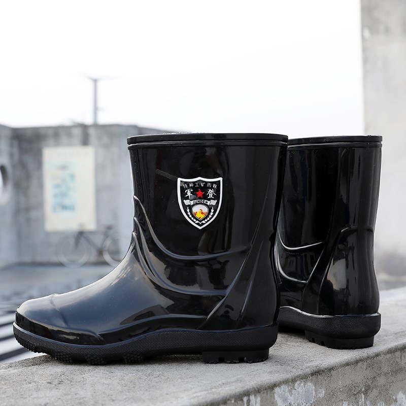 特大码48雨鞋男款46短筒47防水鞋防滑劳保中高筒水靴胶鞋雨靴