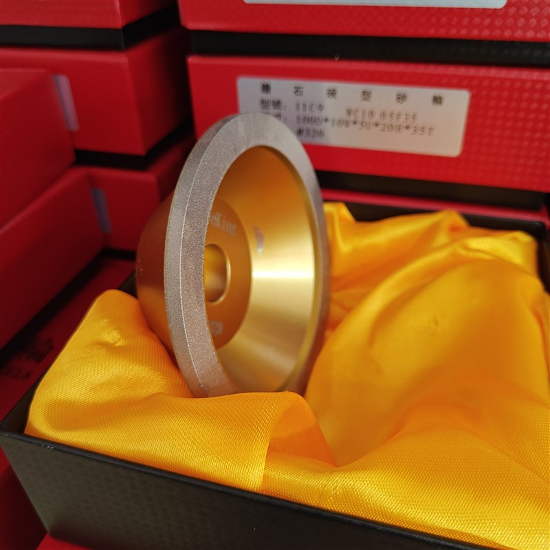 钎焊砂轮 磨刀机砂轮 钎焊碗型砂轮平行砂轮不掉砂耐磨金色砂轮