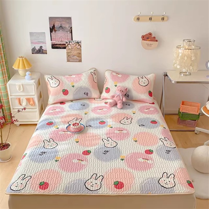 2025新款式加厚0.5乳胶凉席夏季家庭款宿舍儿童单双人床三件套a1