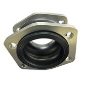 甄选供应NG菱形法兰橡胶接头 液压系统耐油可曲挠橡胶软连接