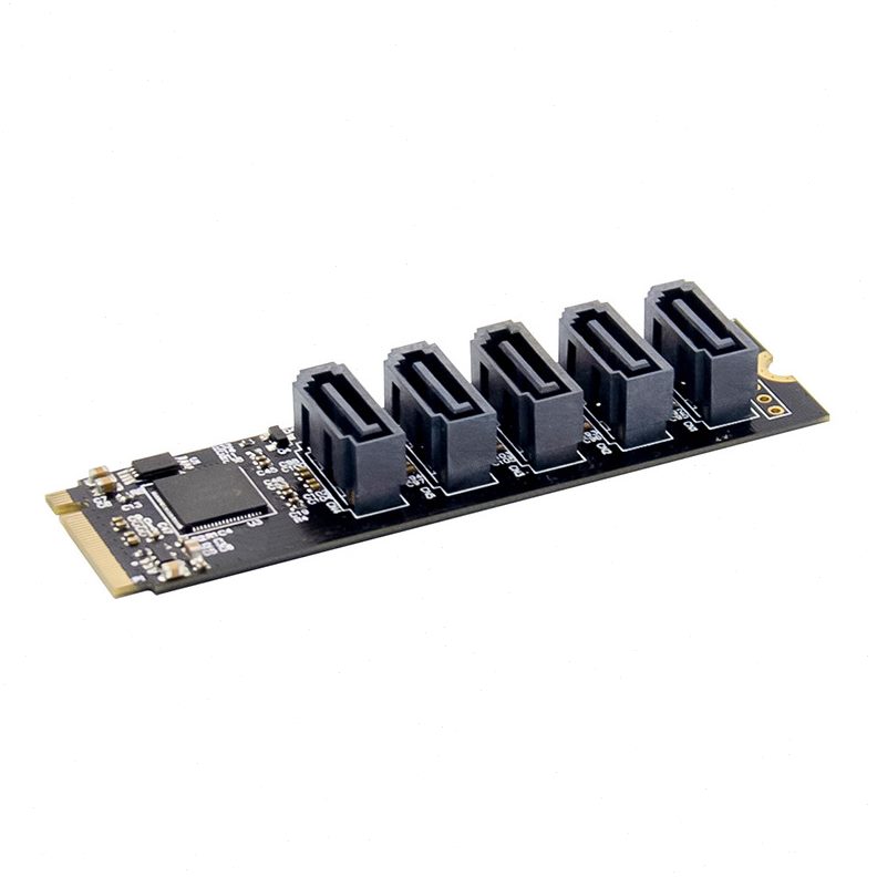 甄选M.2 Key M to SATA 3.0扩展卡JMB585芯片转换卡转接卡