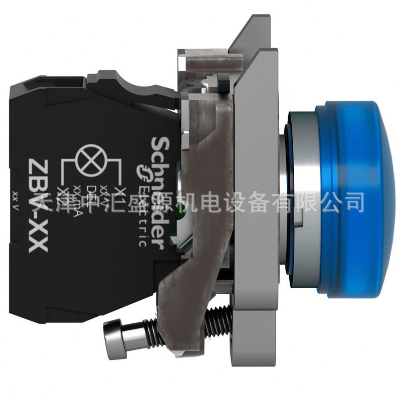 甄选XB4BVB6=ZB4BVB6+ZB4BV063蓝色24VAC/DC指示灯22mm指示灯XB4B
