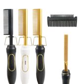 甄选干湿两用电动拉直顺烫发卷发器电热美发棒铜造型定型多功能直