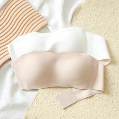 副无带内衣胸女肩外穿夏季薄款防滑无痕隐形抹收乳BLR果冻条裹胸
