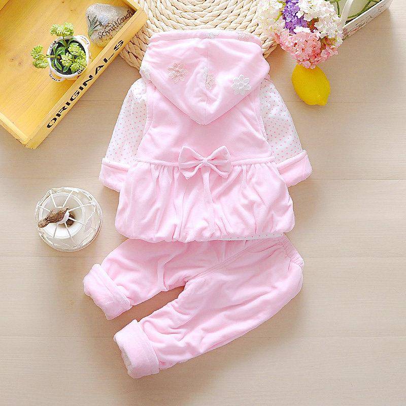 女宝宝秋冬套装-个月婴儿幼装衣服秋AKL季加厚三件套岁半