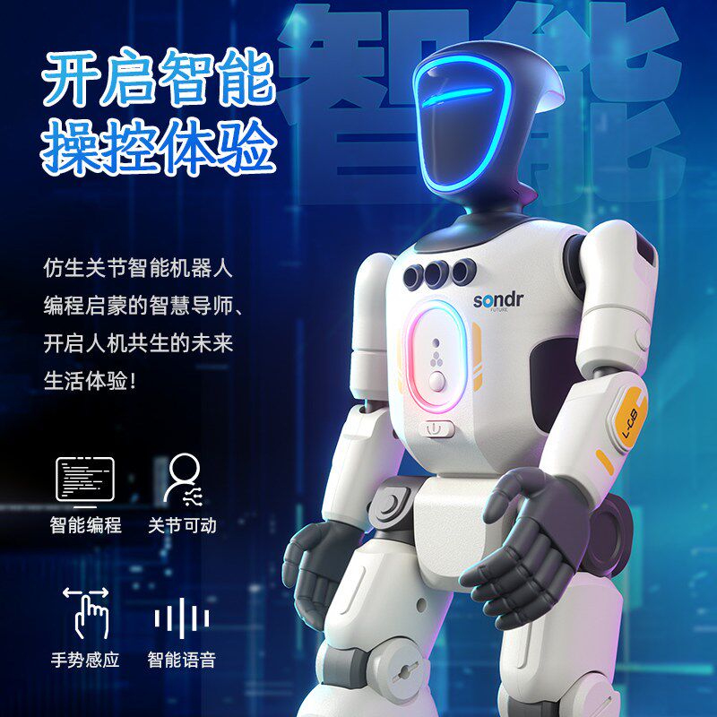 儿童仿生智能遥控机n器人玩具语音声控唱歌跳舞感应编程男孩子益