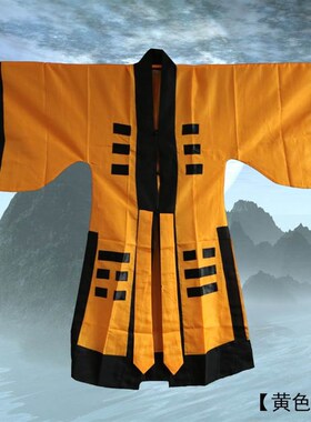 新款道士经衣八卦帽太极八卦演戏C服装太极服服装道袍法衣三色可