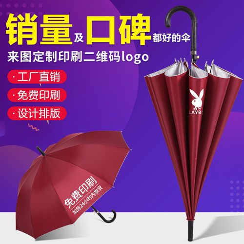 广告伞雨伞定制logo印字折叠伞订制F图案照片订做礼品伞加大号长