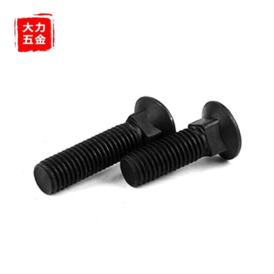 M6M8 304不锈钢黑色马车螺丝货架定位螺栓方颈*x16x20x35x45x60mm