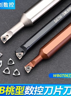 93度桃型镗孔小刀杆钨钢高速网C05H/C06J/SWUBR06WBMT060102L-F粒