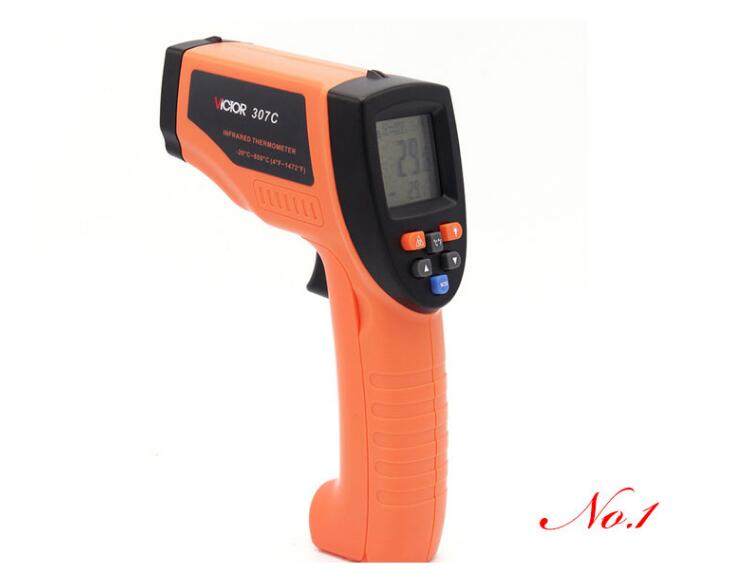 胜利红外线测温仪工业手持式高精度VC303BVC307CVC308DVC310C非接