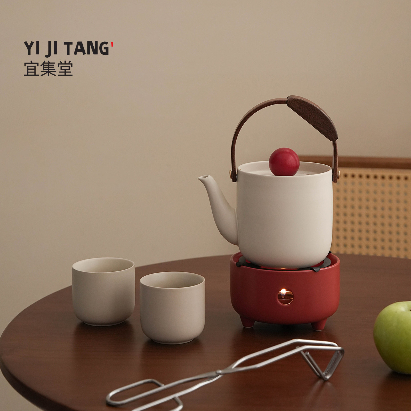 宜集堂Qusong中古风撞色功夫茶具套装泡茶壶保温陶瓷复古乔迁礼物