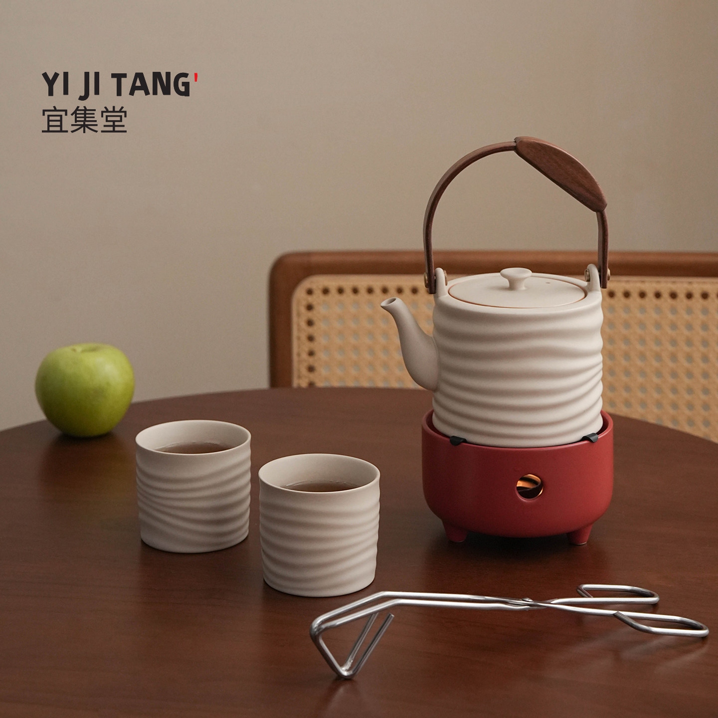 宜集堂中古风撞色功夫茶具套装家用下午茶两人温茶保温法式高级感,餐饮具,功夫茶具,淘宝优惠券,粉丝福利购,淘宝优惠卷