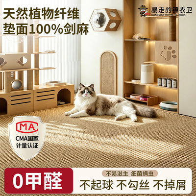 天然剑麻地垫猫咪狗睡垫餐垫