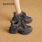 女2025新款 秋季 透气网面水钻增高轻便时尚 达芙妮厚底老爹鞋 休闲鞋