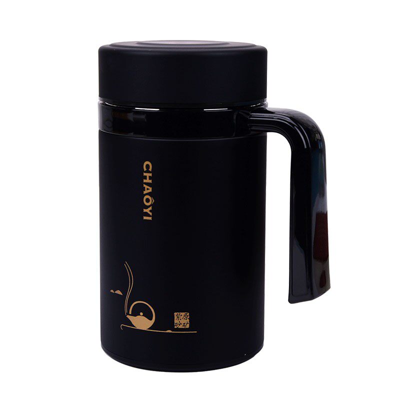 宜兴紫砂陶瓷内胆泡茶杯大容量办带滤网送父母礼品保温杯定制刻字